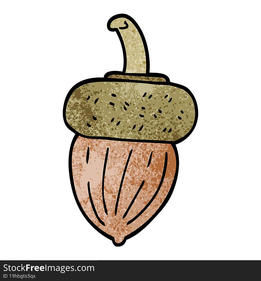 Cartoon Doodle Acorn