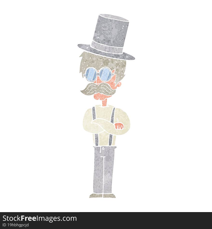 cartoon man wearing hat