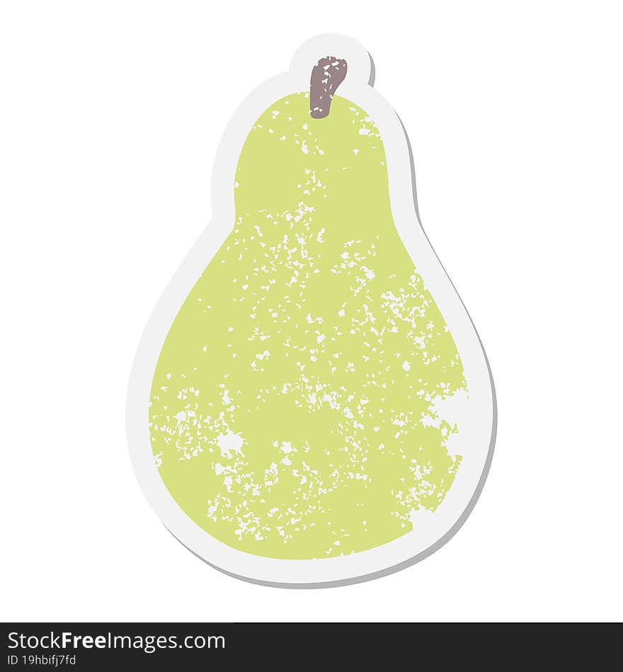 Pear grunge sticker