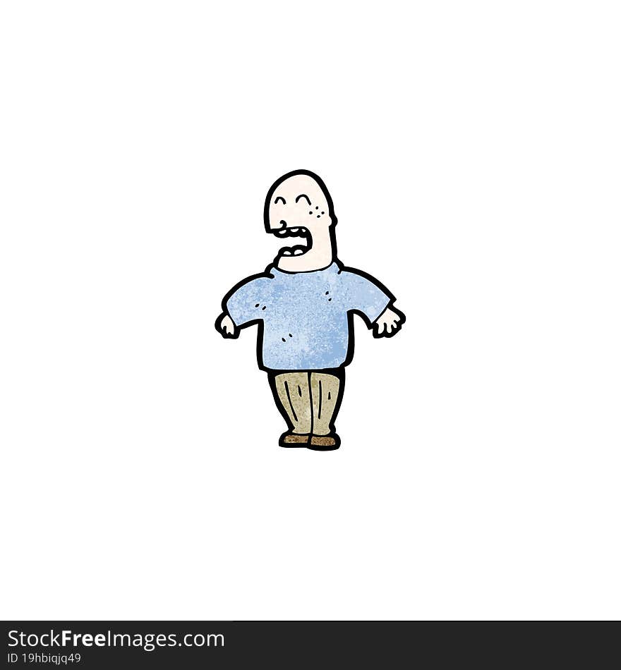 cartoon bald man