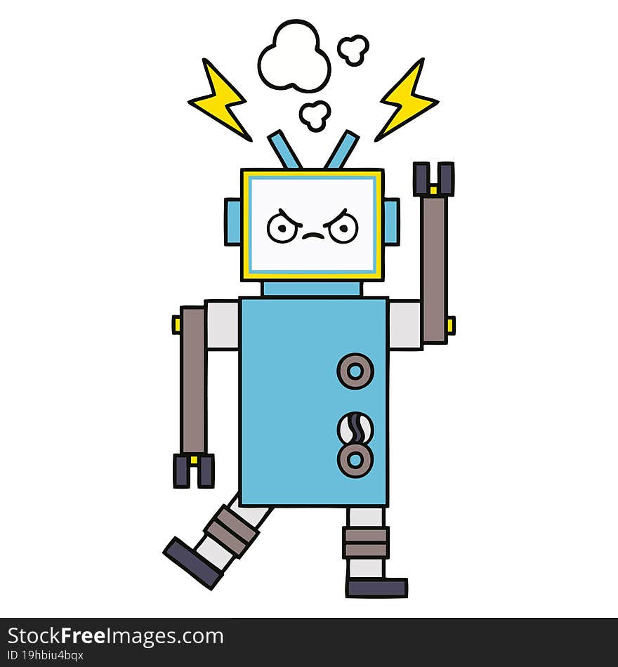 cute cartoon of a robot. cute cartoon of a robot