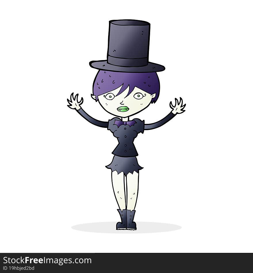 cartoon halloween vampire girl