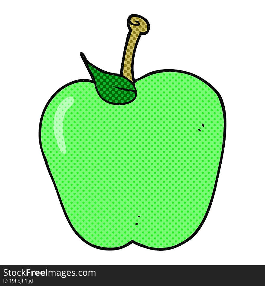 freehand drawn cartoon apple