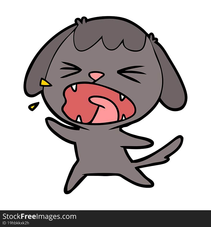 cute cartoon dog barking. cute cartoon dog barking