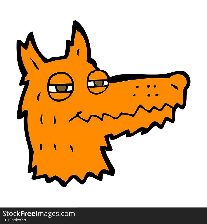 cartoon smug fox face