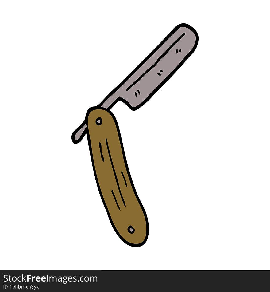 cartoon doodle old style razor