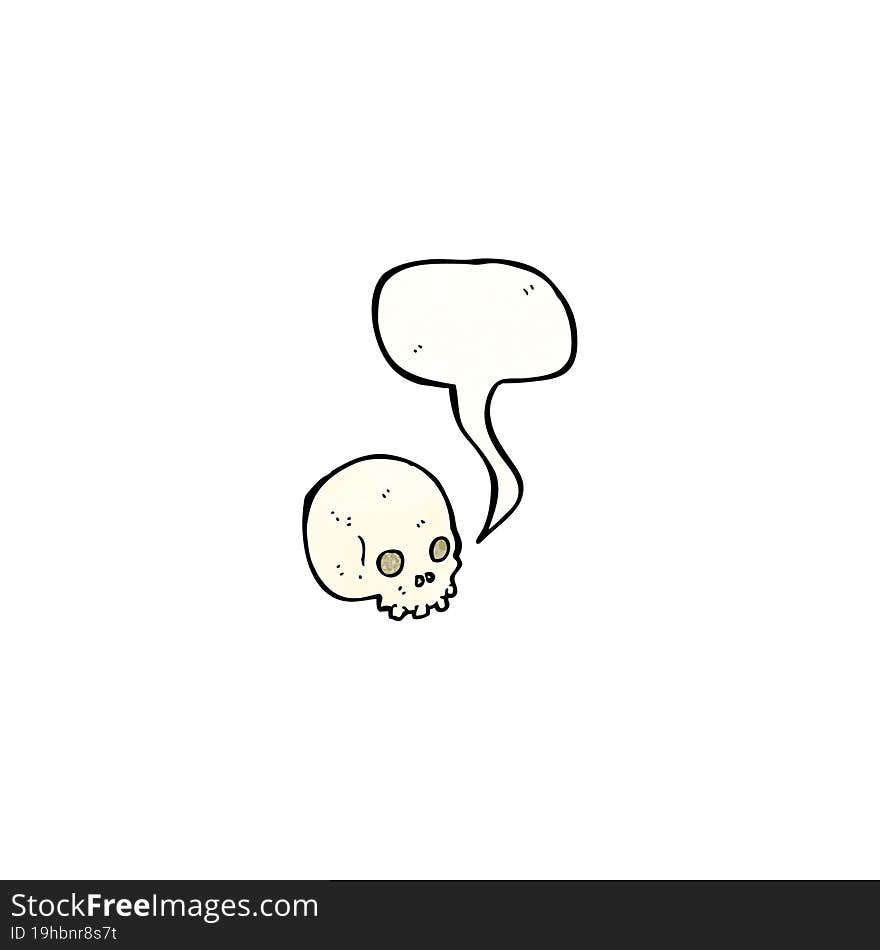 spooky cartoon skull