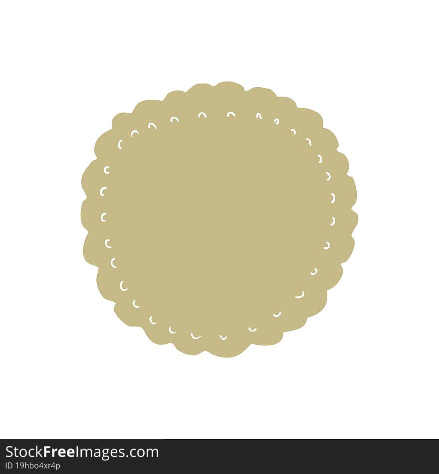 flat color style cartoon biscuit