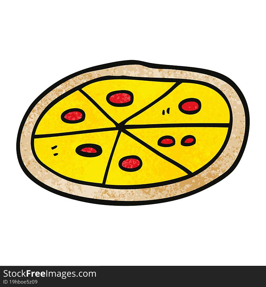 cartoon doodle pizza