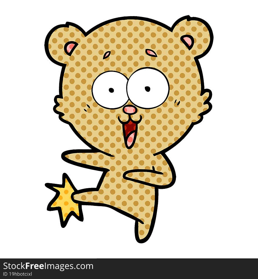 laughing teddy  bear cartoon. laughing teddy  bear cartoon