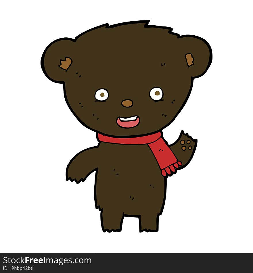 cartoon cute black bear