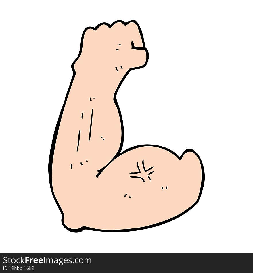 Flexing Bicep Cartoon