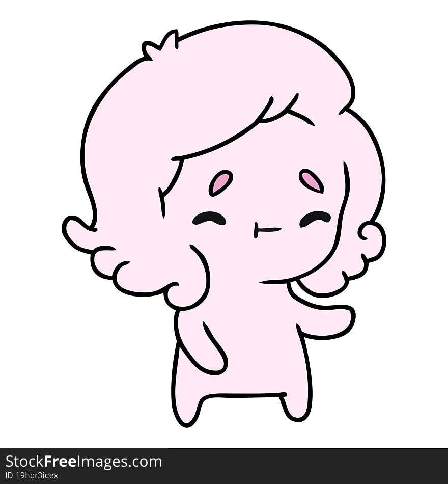 Cartoon Of A Kawaii Cute Ghost