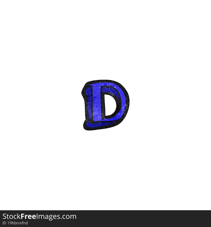 Cartoon Letter D