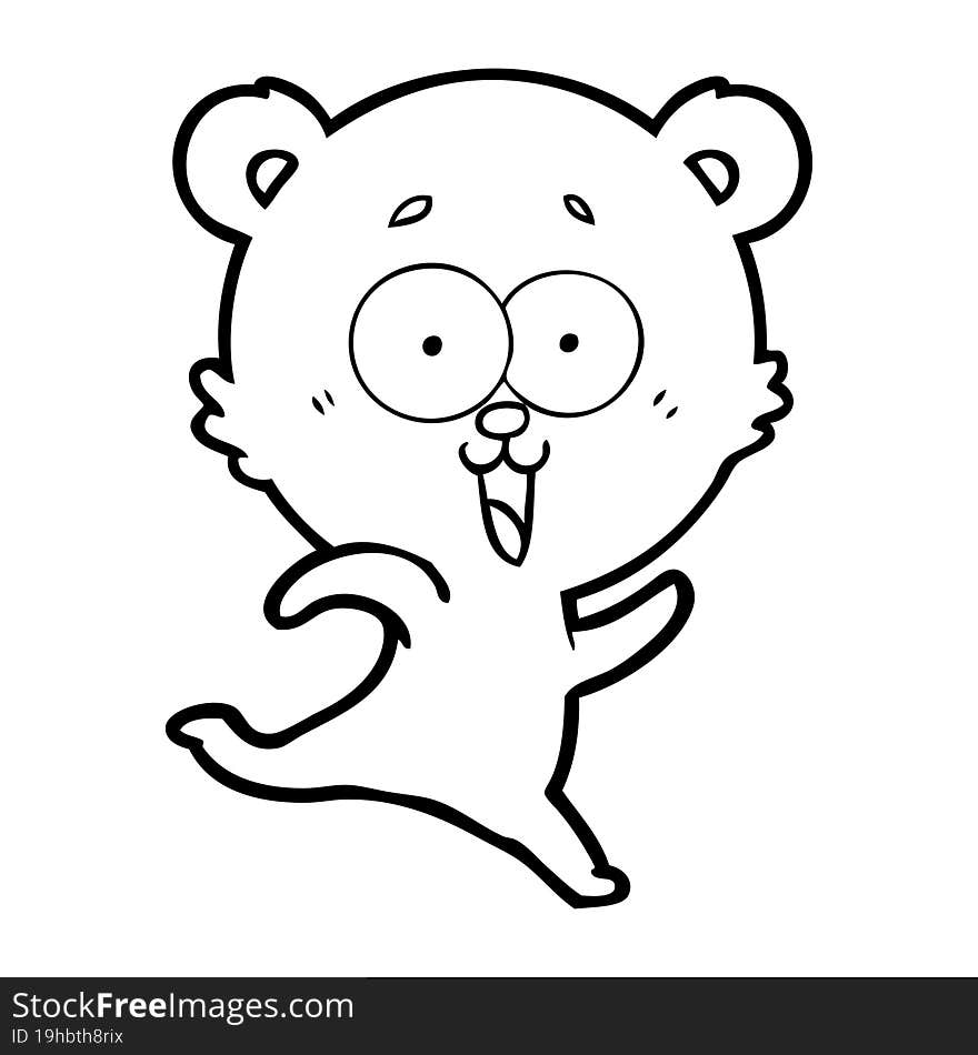 laughing teddy  bear cartoon. laughing teddy  bear cartoon