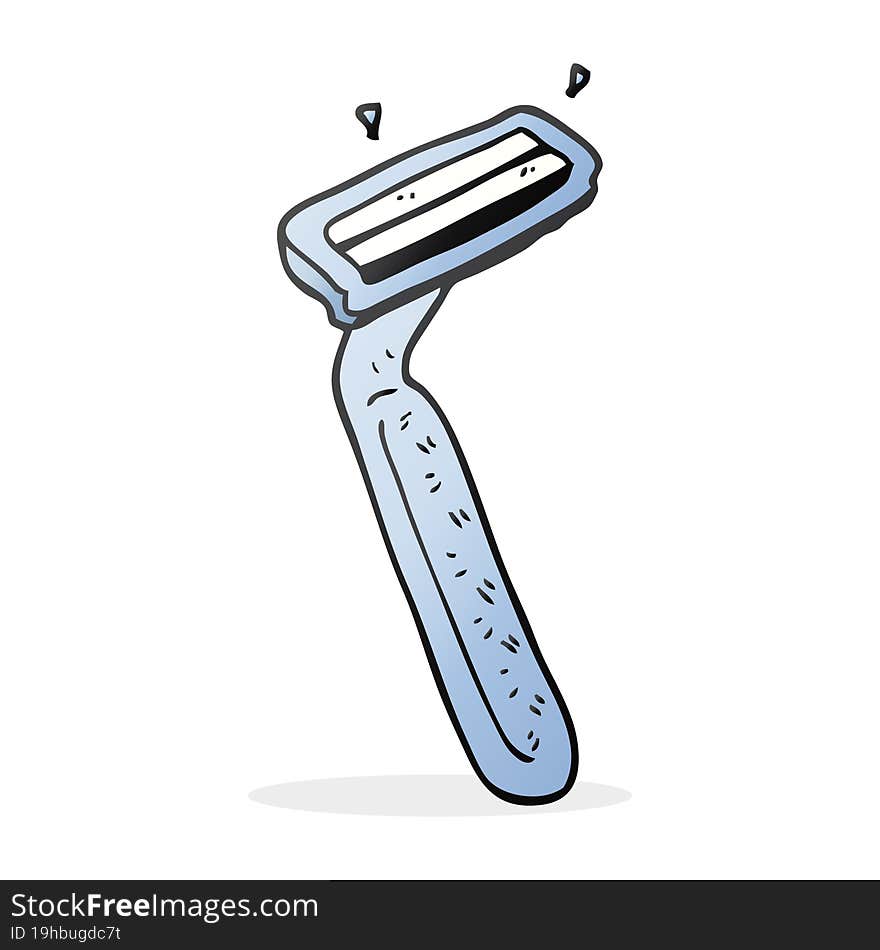 freehand drawn cartoon razor