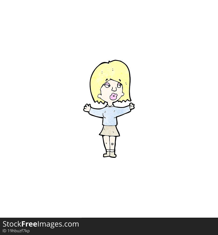 Cartoon Blond Woman