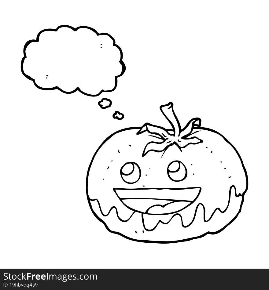 thought bubble cartoon tomato