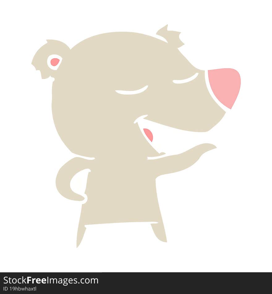 flat color style cartoon bear