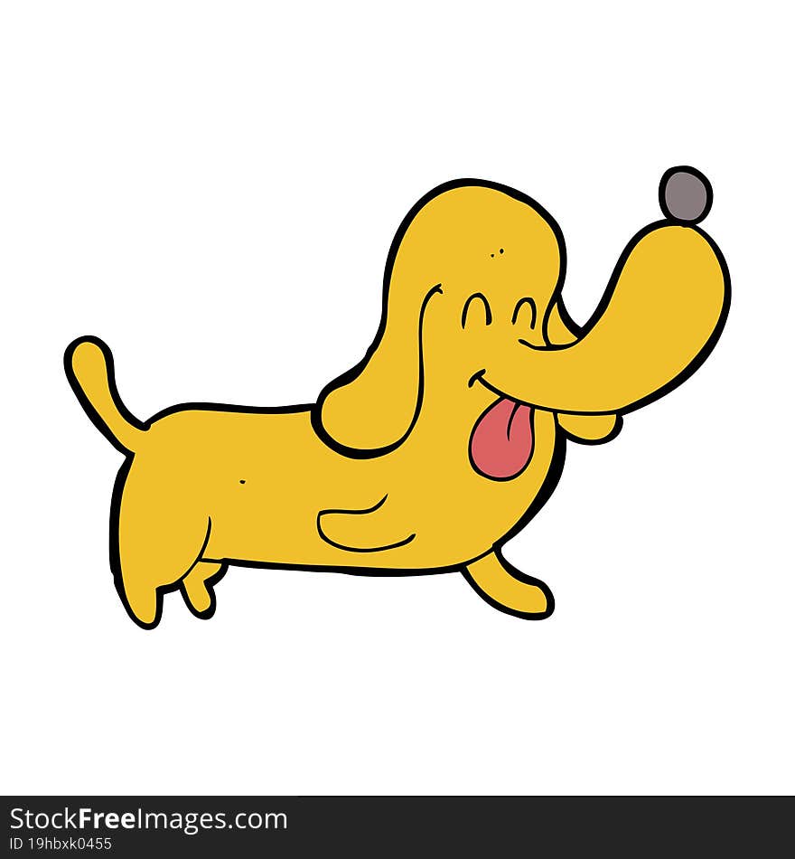 cartoon happy dog