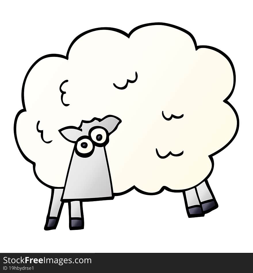 cartoon doodle funny sheep