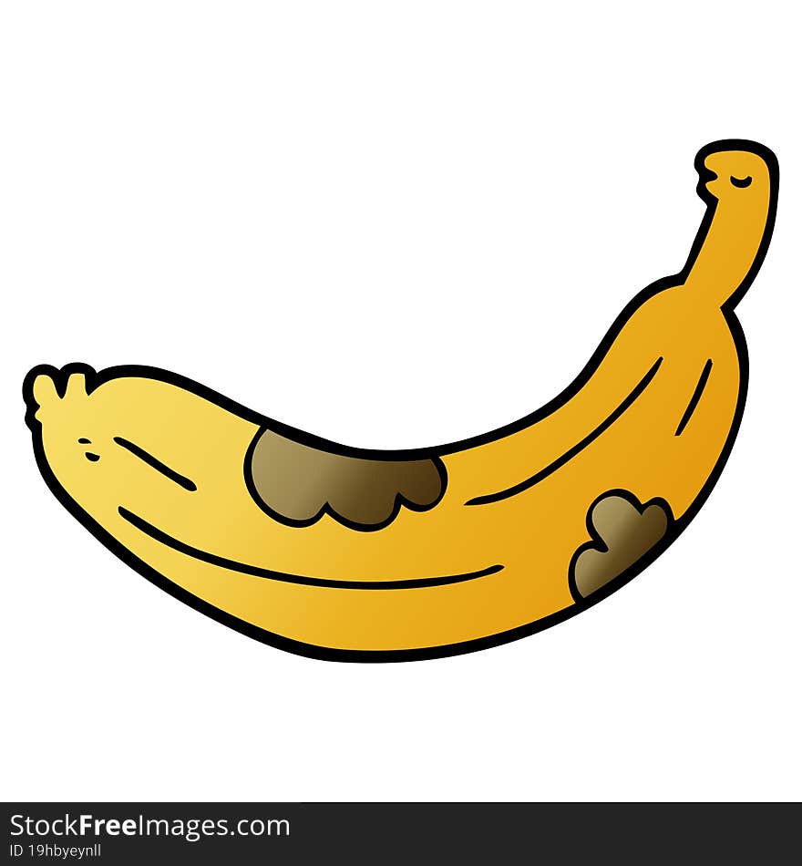 Cartoon Doodle Turning Banana