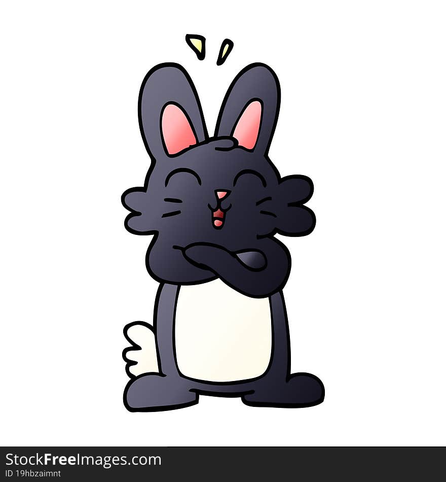 cartoon doodle jolly bunny