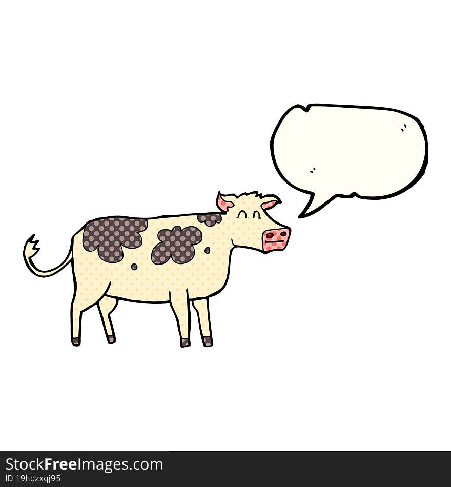 comic book speech bubble cartoon cow