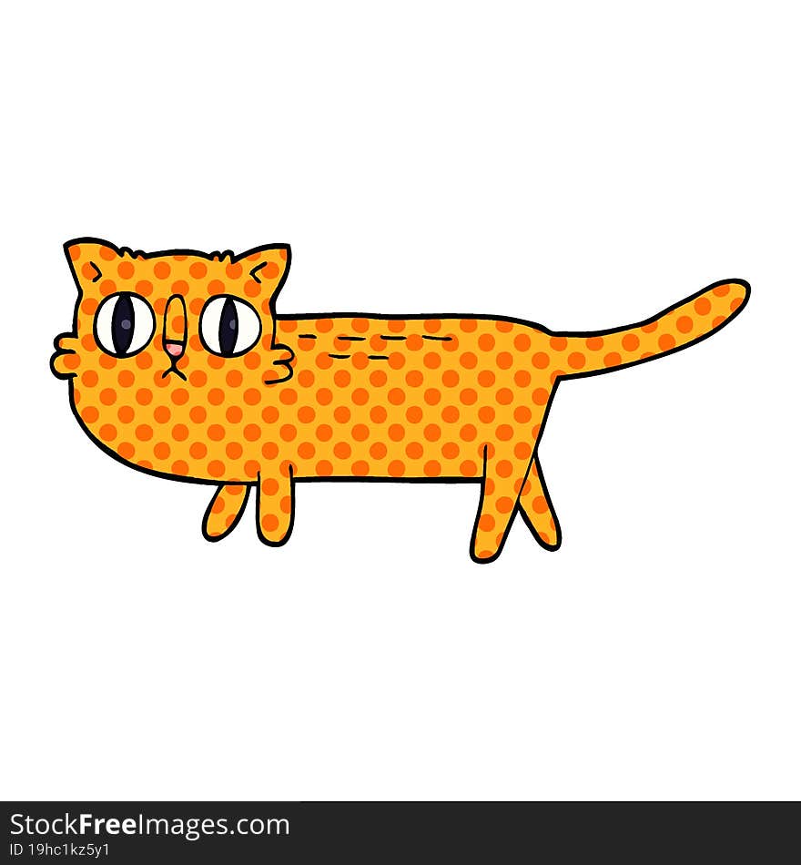 Cartoon Doodle Funny Cat