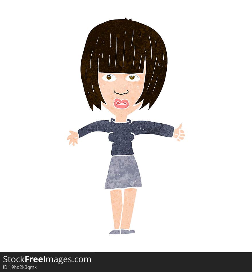 cartoon annoyed woman