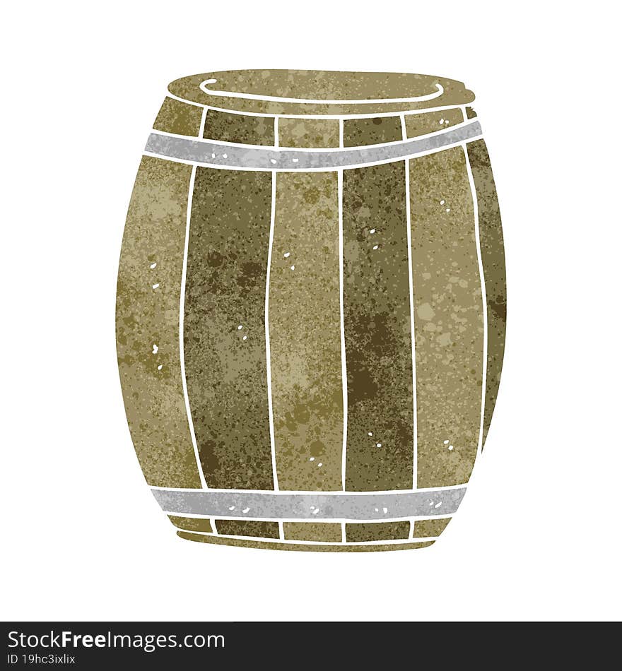 retro cartoon barrel