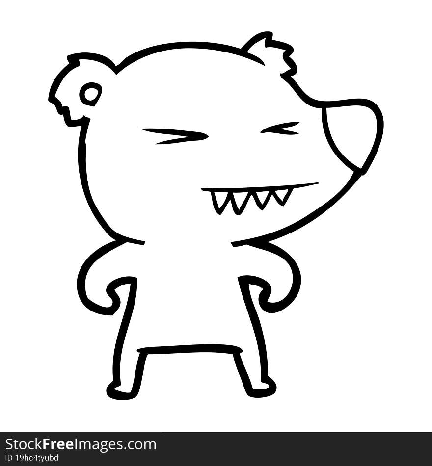 angry polar bear cartoon. angry polar bear cartoon