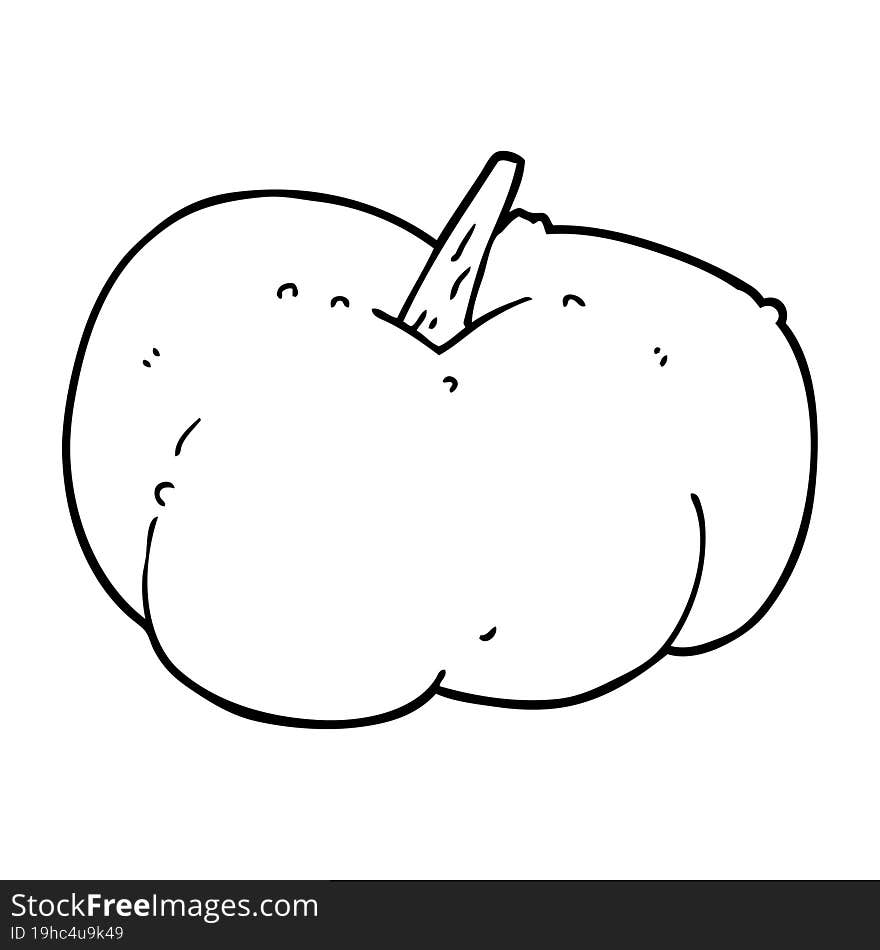 Cartoon Pumpkin Squash