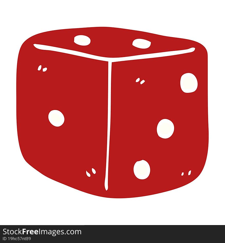 Cartoon Doodle Red Dice