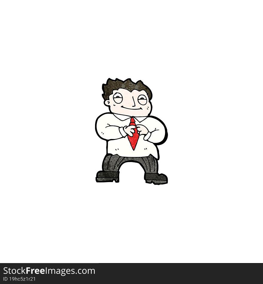 cartoon excited businessman