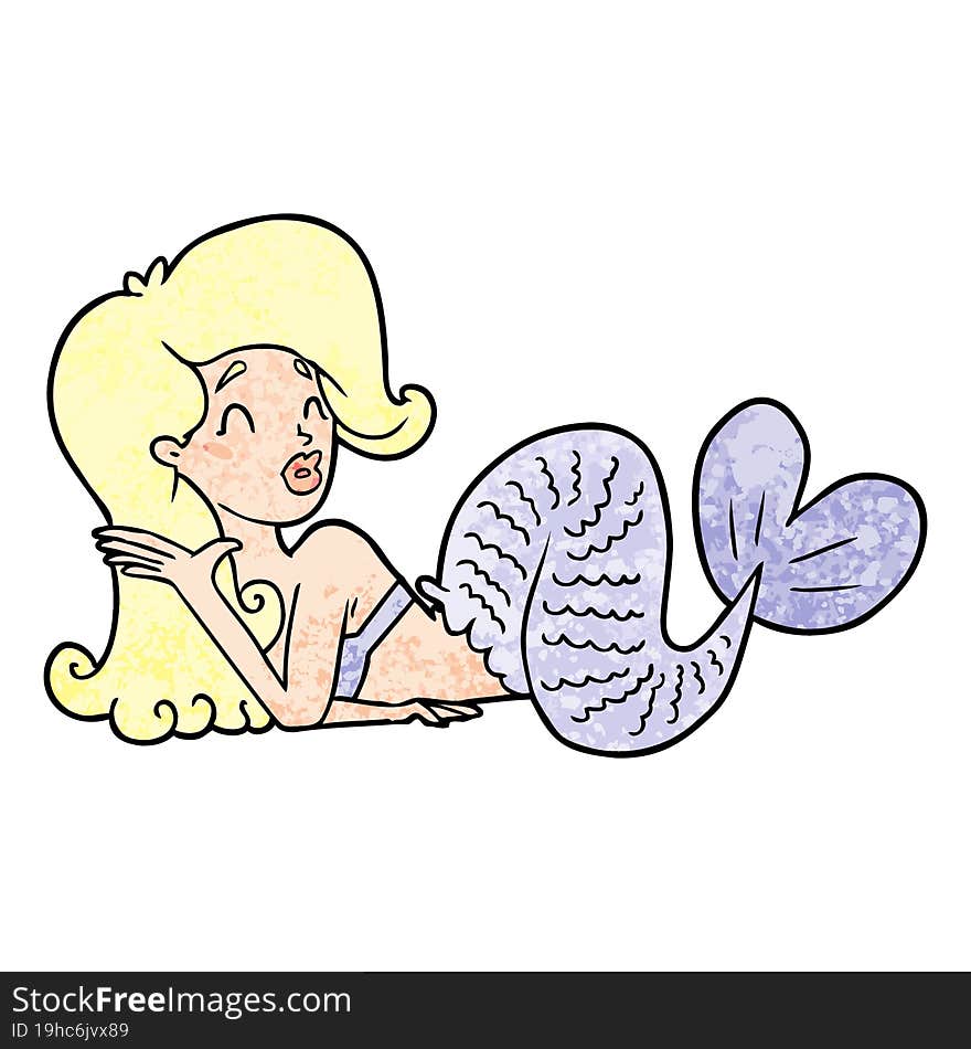 cartoon mermaid. cartoon mermaid