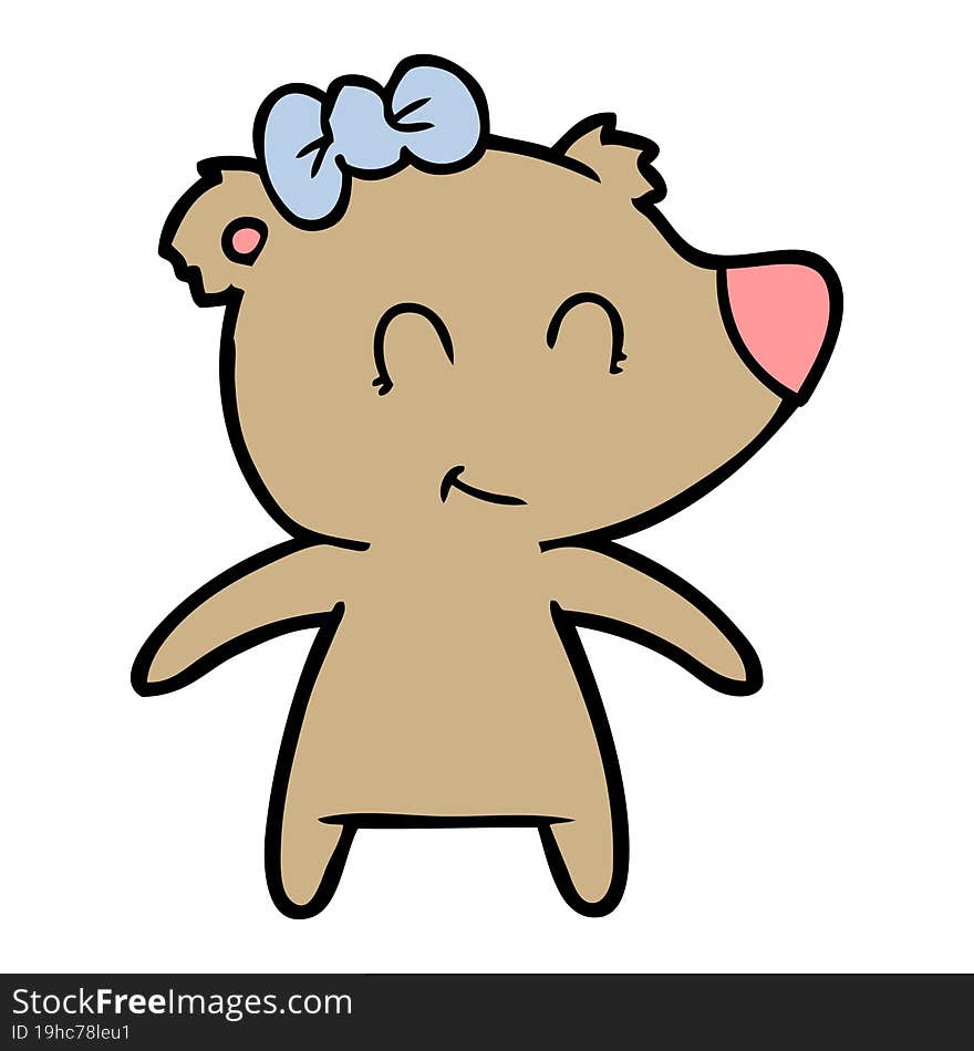 female bear cartoon. female bear cartoon