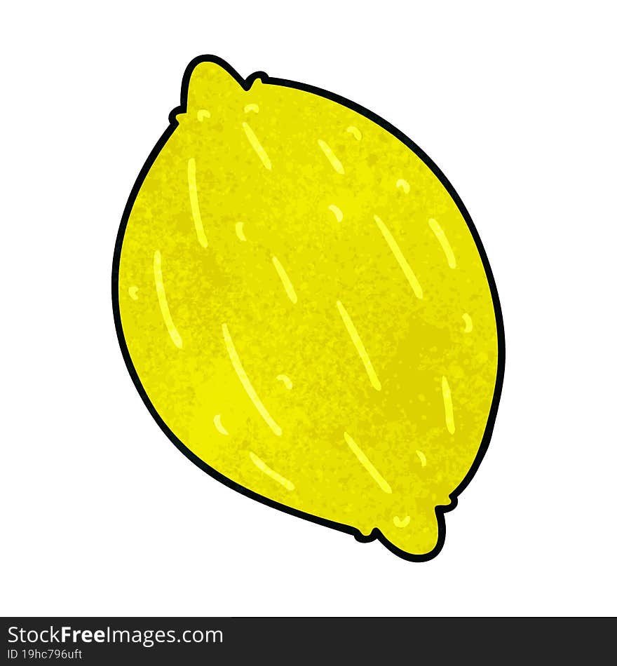 Textured Cartoon Of A Lemon