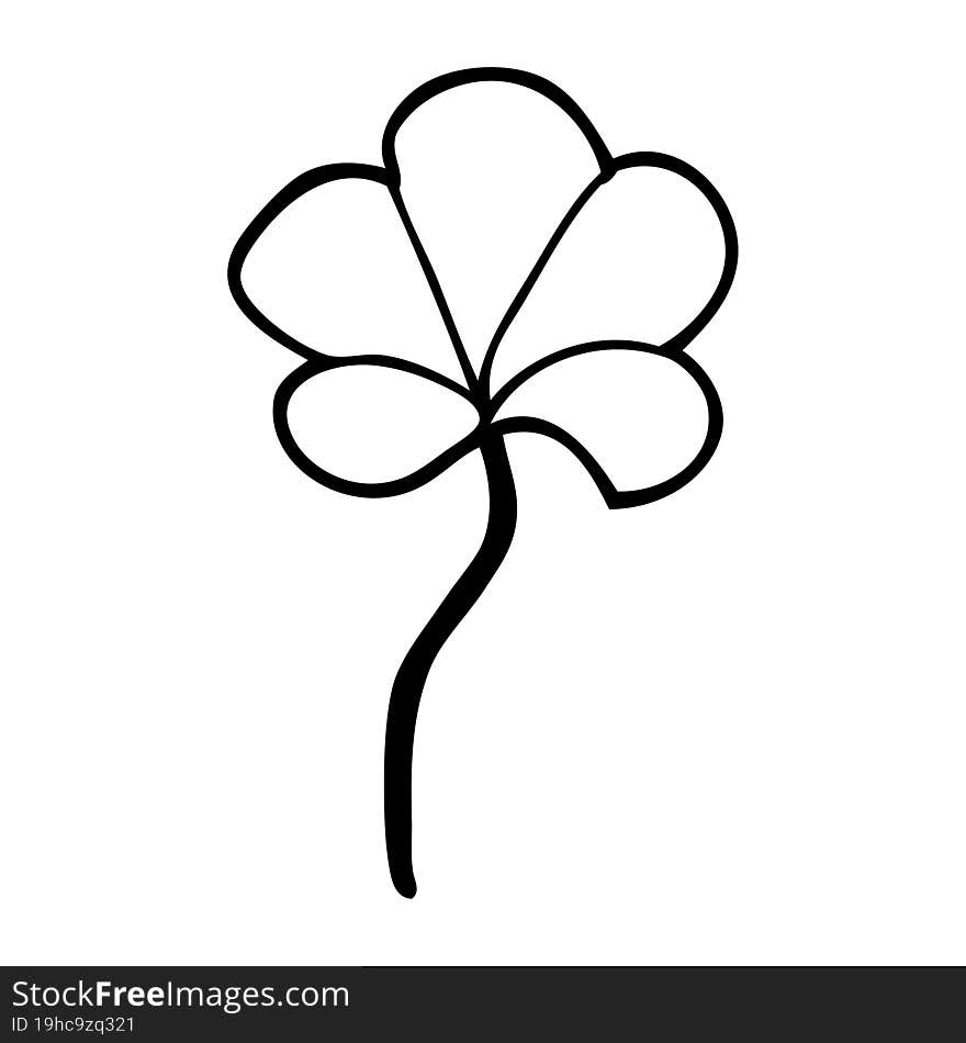 line drawing cartoon flower