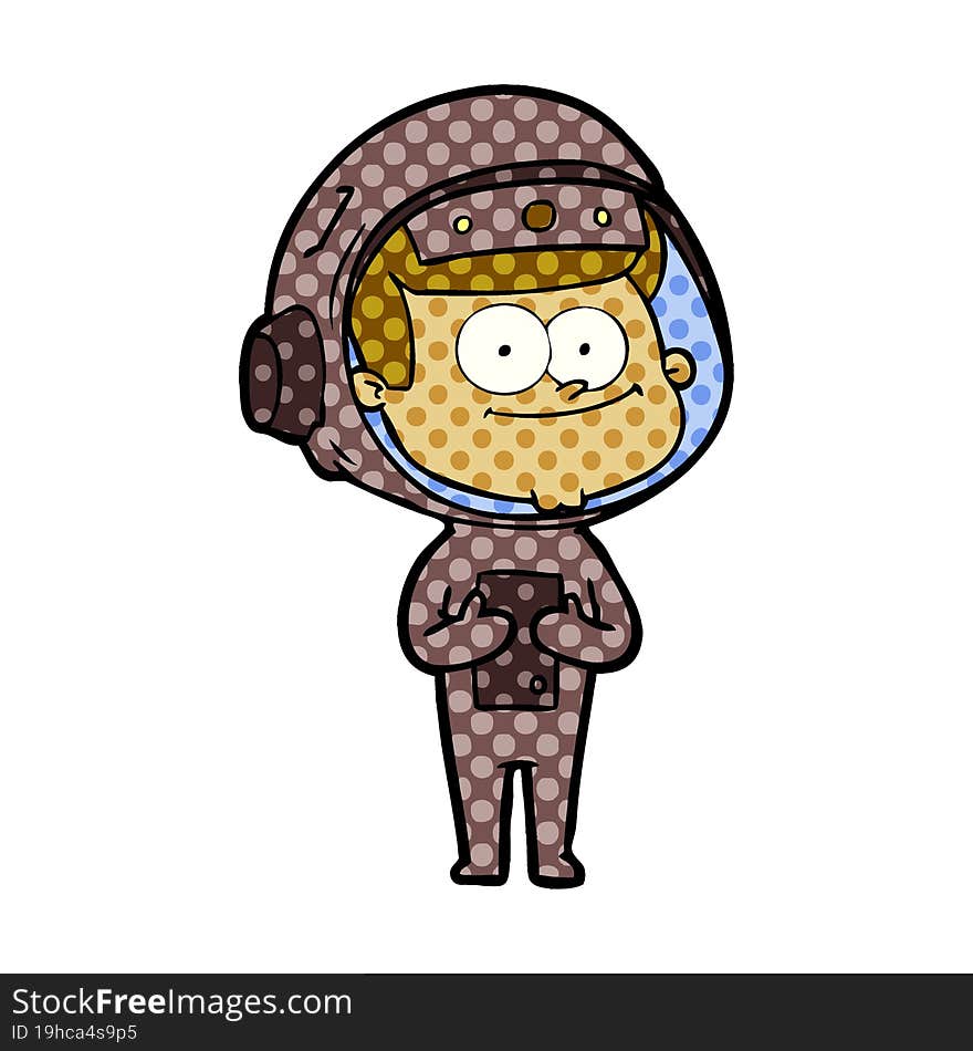 happy astronaut cartoon. happy astronaut cartoon