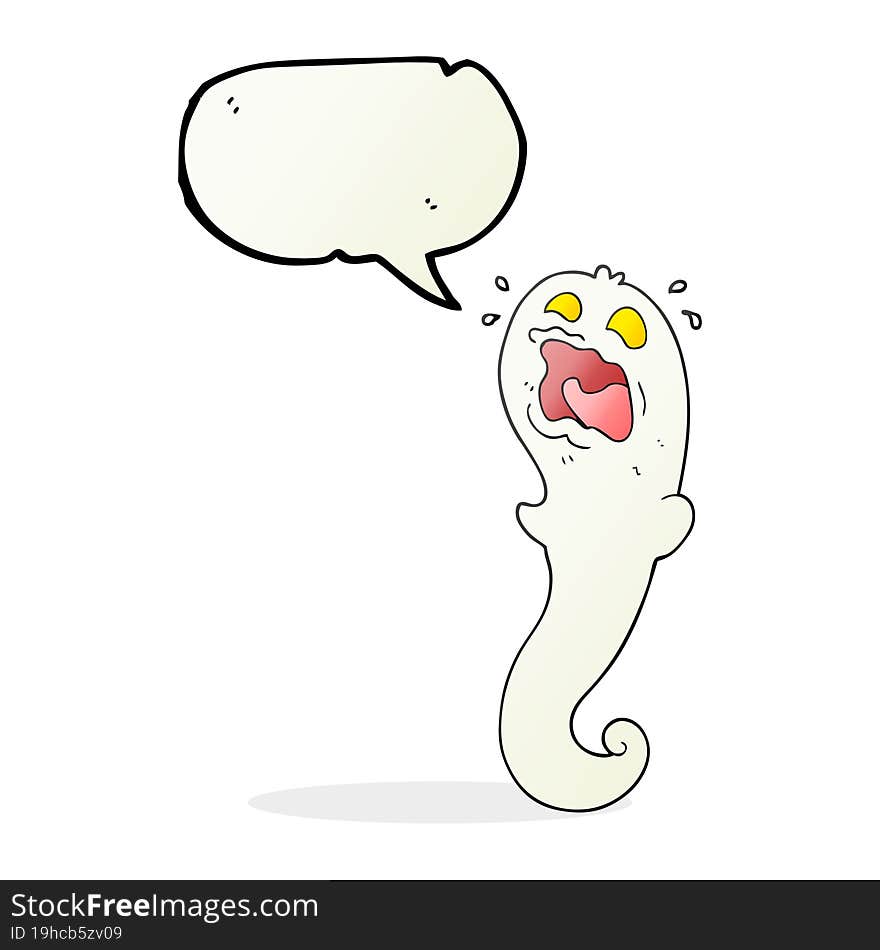 speech bubble cartoon halloween ghost