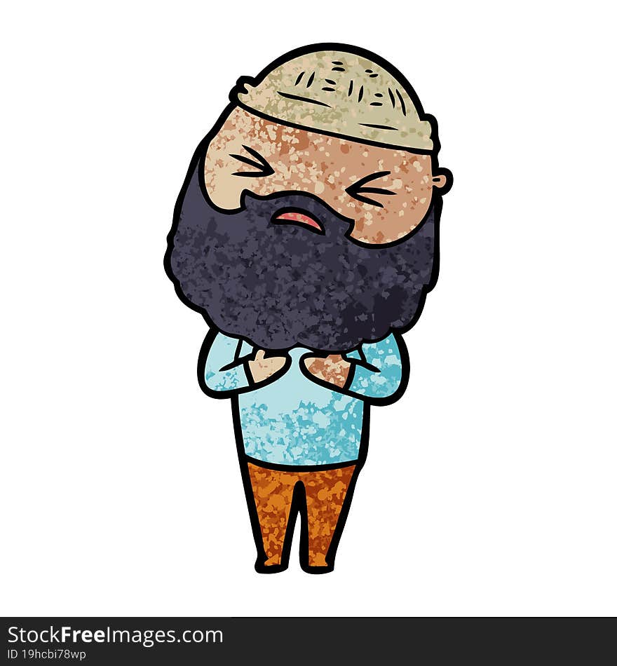 cartoon man with beard. cartoon man with beard