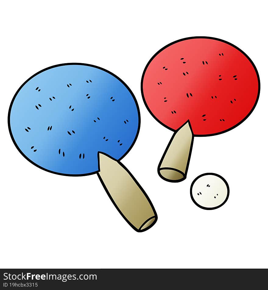 cartoon table tennis bats. cartoon table tennis bats