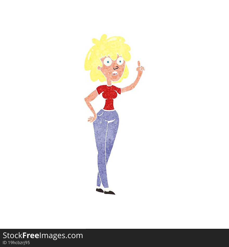 retro cartoon woman