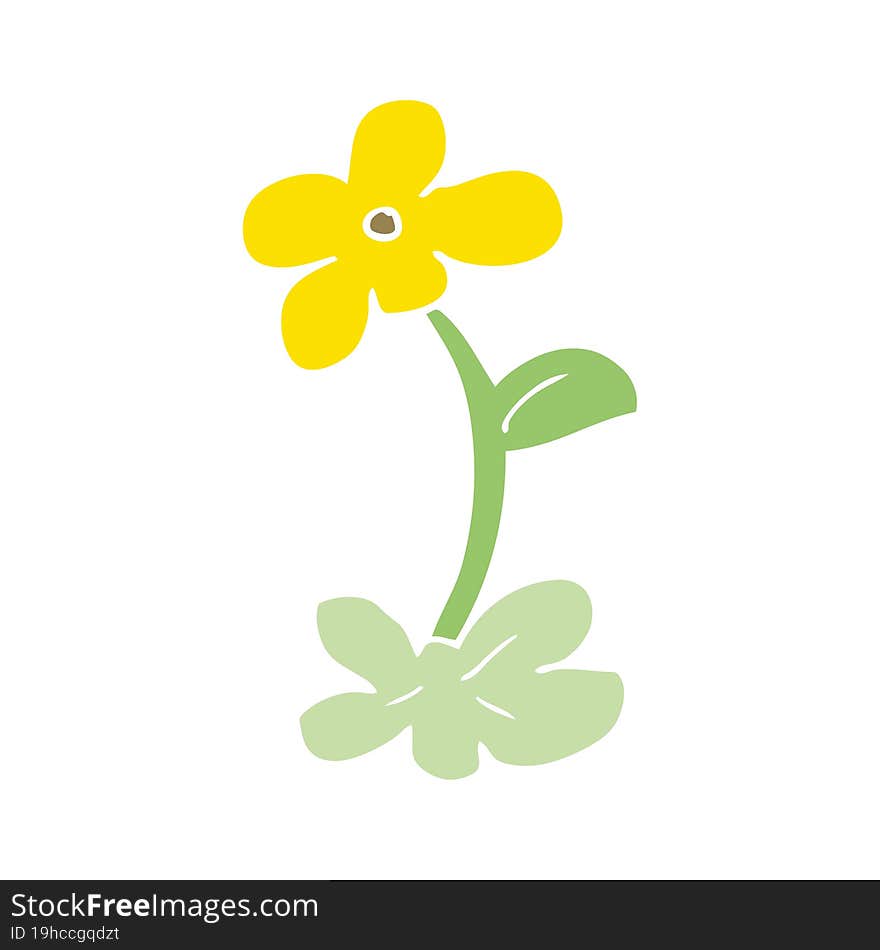 flat color style cartoon flower