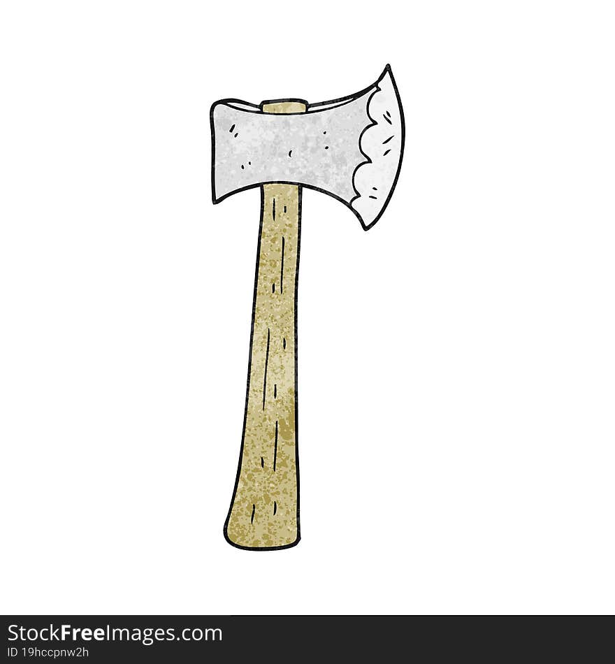 textured cartoon axe