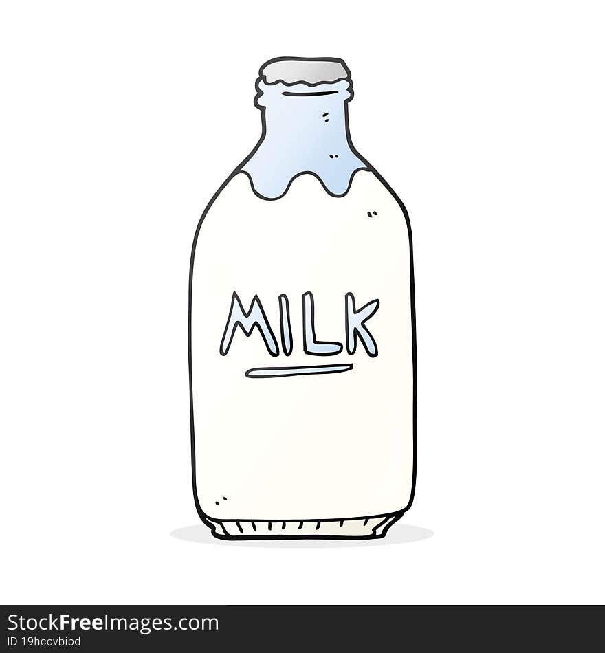 cartoon milk bottle