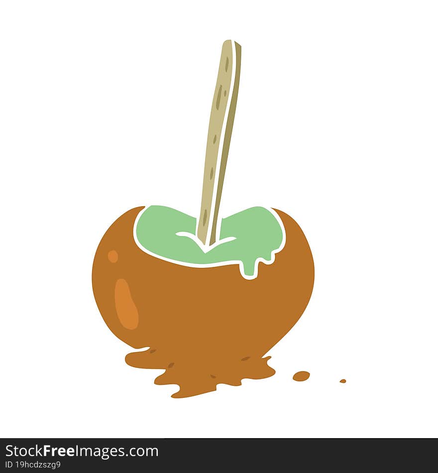 flat color style cartoon toffee apple