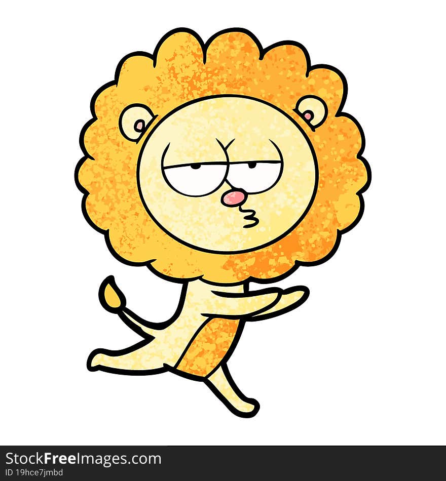 cartoon running lion. cartoon running lion