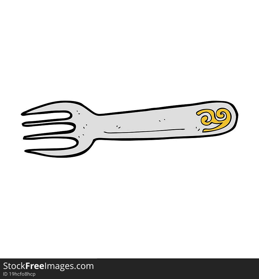 cartoon fork